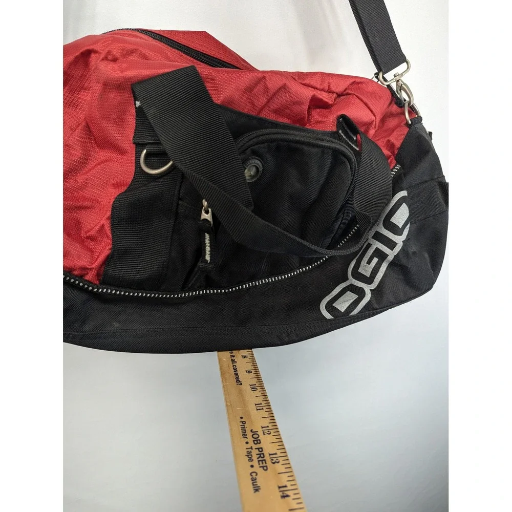 Ogio Half Dome Duffel Bag Red Black Athletic Gym Sports Travel Weekend Bag